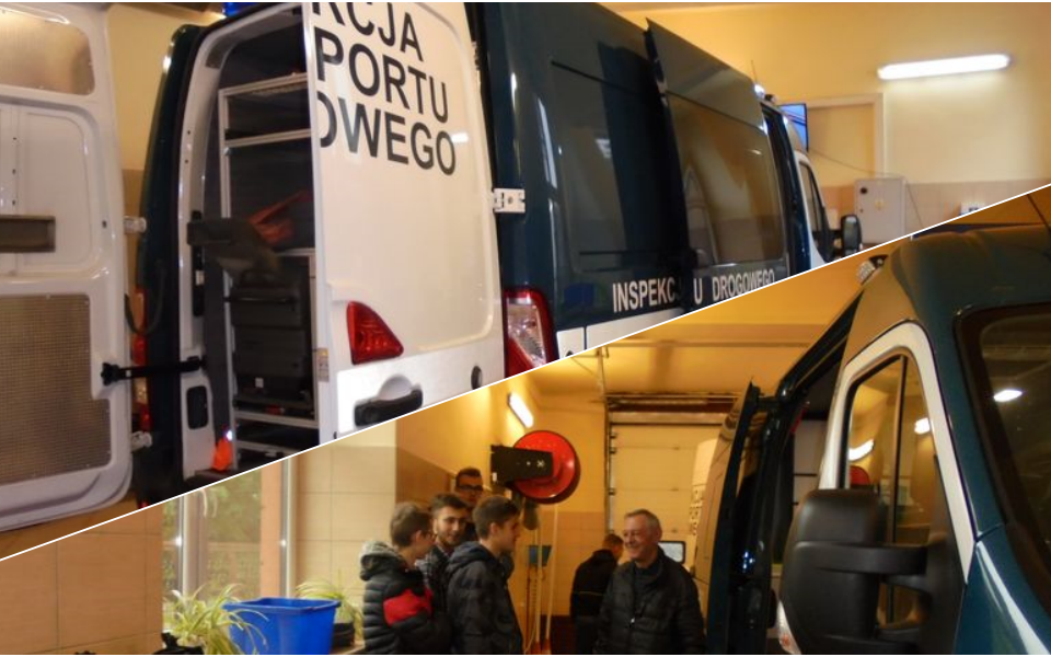 Inspekcja Transportu Drogowego na zajęciach w Centrum Kształcenia Zawodowego i Ustawicznego w Ostrowcu Świętokrzyskim
