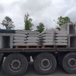 Nieprawidłowo zabezpieczone prefabrykaty betonowe