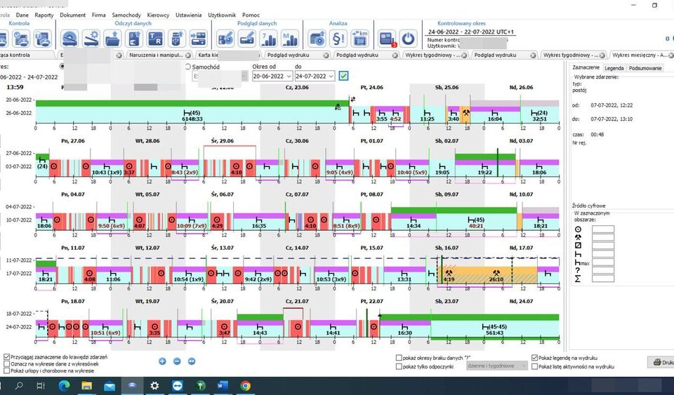 Rażące naruszenia czasu pracy kierowcy